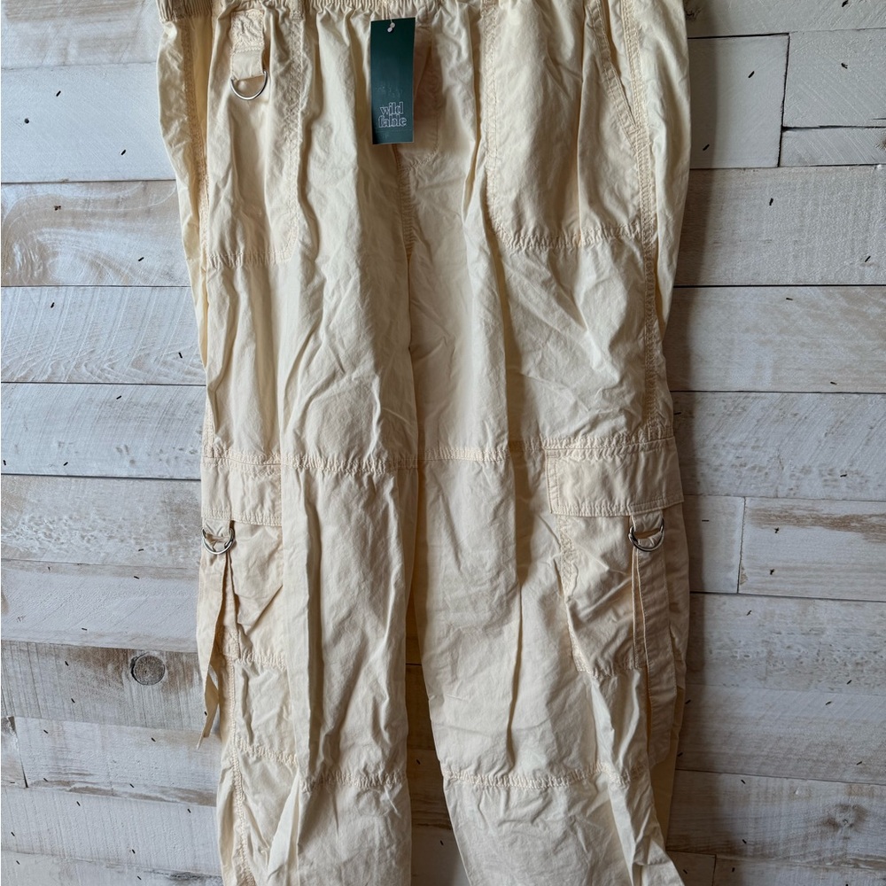 Cream Cargo Pants and